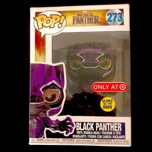 This is a black panther funko pop that is not open little damage.